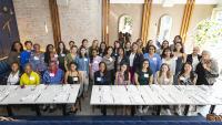 Women in Medicine Collaborative members gather at a restaurant in NYC for networking